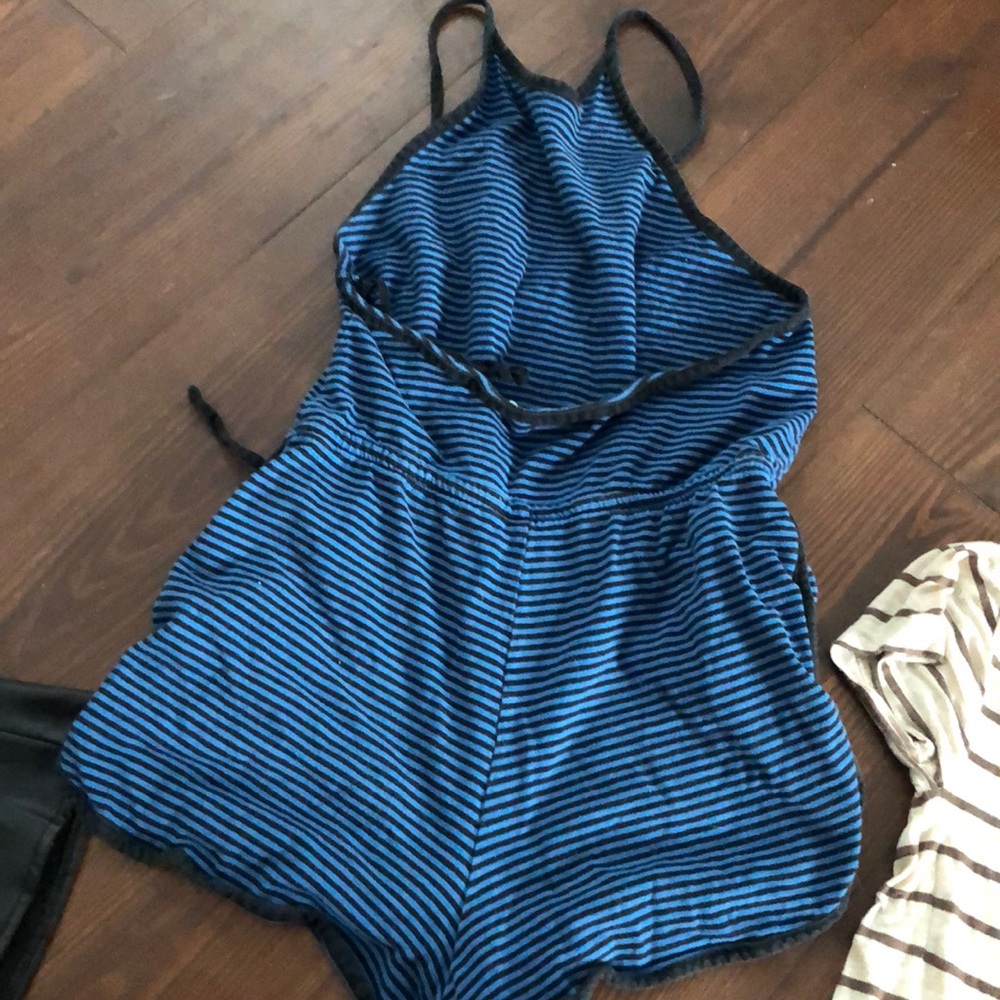 3 items pre owned 1 romper 1 shirt &